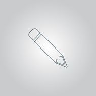 Pencil icon flat design