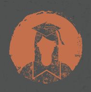 Student symbol design on old background vector