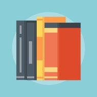Books flat style colorful vector icon