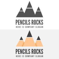 Logo badge label logotype elements with pencil for web business N2