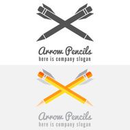 Logo badge label logotype elements with pencil for web business N3