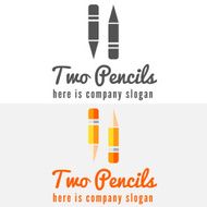 Logo badge label logotype elements with pencil for web business N4