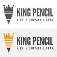 Logo badge label logotype elements with pencil for web business N6