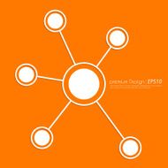 Stock Vector Linear icon social ties Flat design