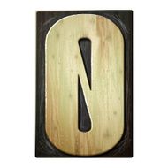 3d wood letterpress number 0