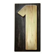 3d wood letterpress number 1