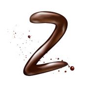 3d liquid chocolate letter Z