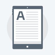 Ebook flat style colorful vector icon