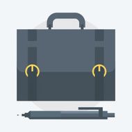 Portfolio flat style colorful vector icon