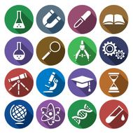 Icon of scientific tools in flat design