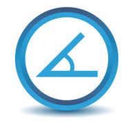 Blue Sign of the angle icon