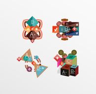 Set of abstract geometric shapes with options N3