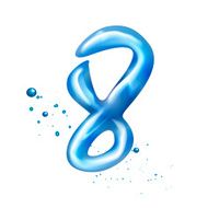 3d water number 8