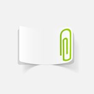 realistic design element paper clip N5