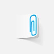 realistic design element paper clip N6