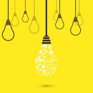 Vector modern light bulb background N2