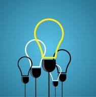Vector modern light bulb background N3