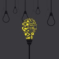 Vector modern light bulb background N5