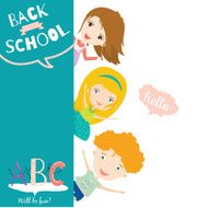 Back to School notes with smiling happy kids N10