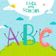 Back to School notes with smiling happy kids N11