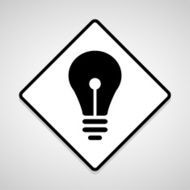 Vector lamp icon and sign Illustration EPS10