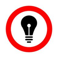 Vector lamp icon and sign Illustration EPS10 N2