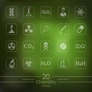 Set of chemistry icons N3