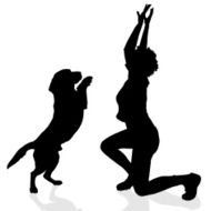 Vector silhouette of a woman N181