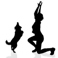 Vector silhouette of a woman N182