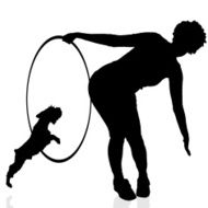 Vector silhouette of a woman N183