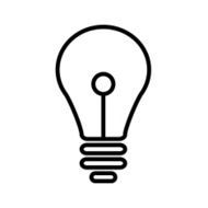 Vector lamp icon and sign Illustration EPS10 N4