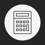 calculator line icon N11