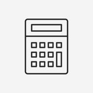 calculator line icon N12