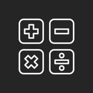calculator line icon N14