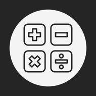 calculator line icon N15