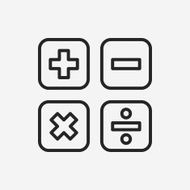 calculator line icon N16