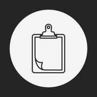 Note Board line icon N4