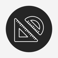 Triangle ruler line icon N5