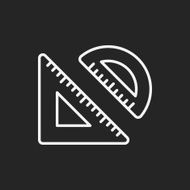 Triangle ruler line icon N6