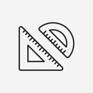 Triangle ruler line icon N7