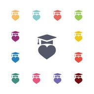 love education flat icons set