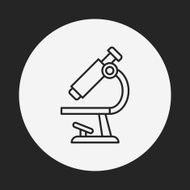 Microscope line icon N13