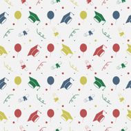 Seamless Graduation Celebration Pattern Background N2
