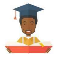 Black man with graduation cap