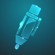 Vector glass pen icon