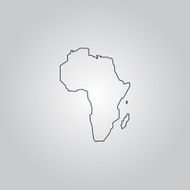 Africa Map - Vector icon isolated N2
