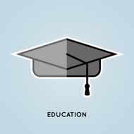 Education icon Hat Vector illustration