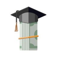 Graduation cap on money N2