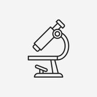 Microscope line icon N14