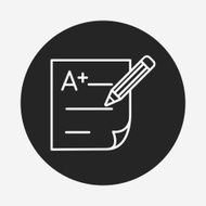 Examination paper line icon N4
